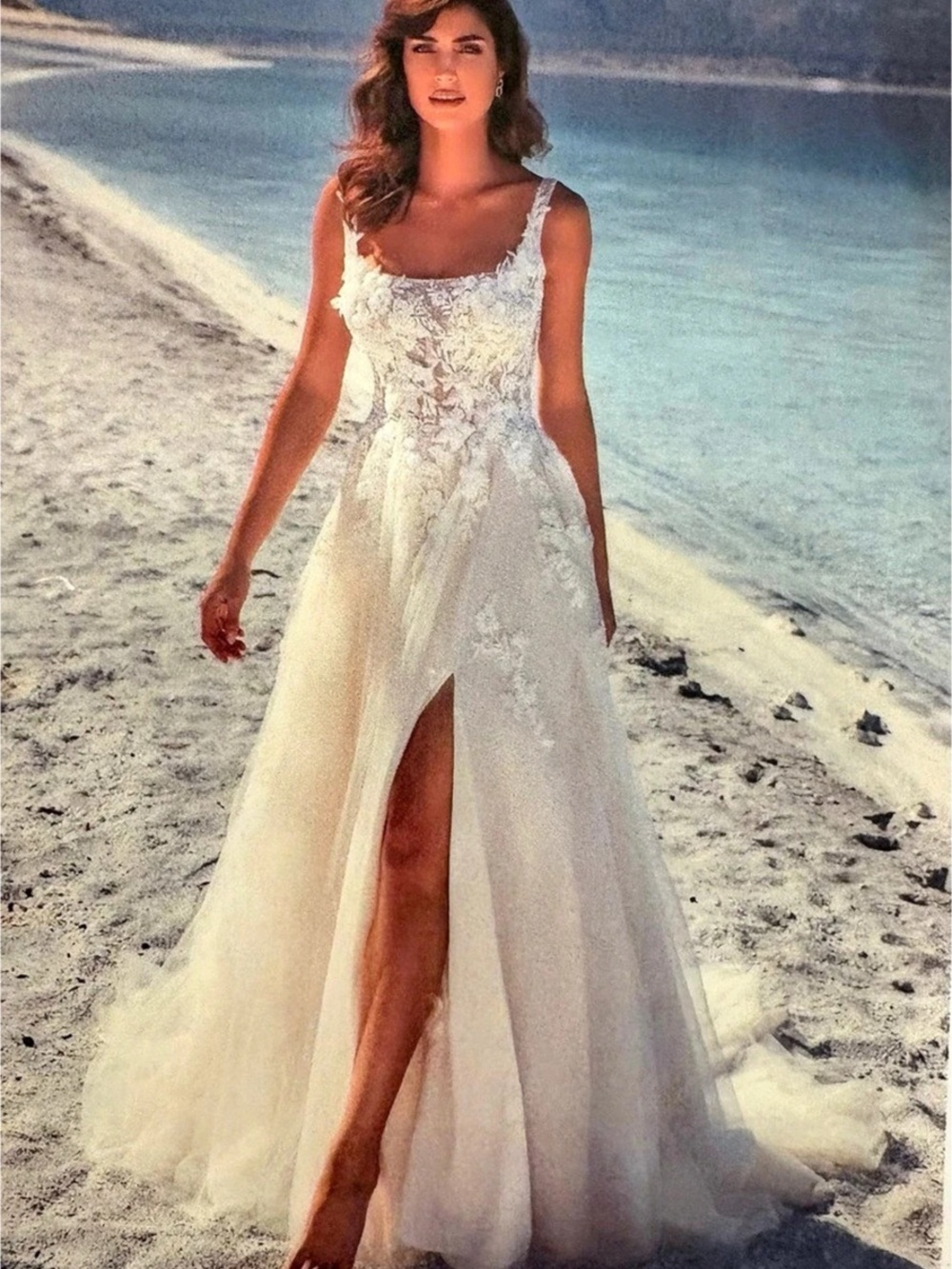 Dreams by Eddy k, style Samoa  Floral Lace Wedding Dress Size 16 NWT